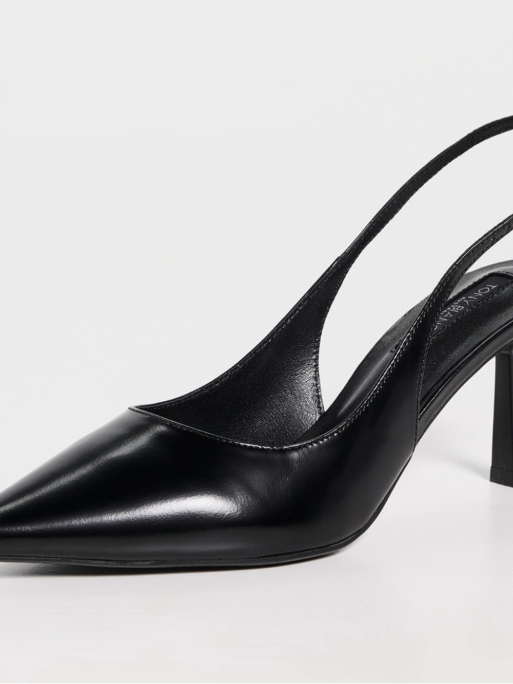 Tony Bianco Black Pointed Slingback Pumps